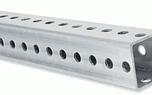 Poteau carré Homologué en acier galvanisé 1 1/2" x 1 1/2" x 10 pieds